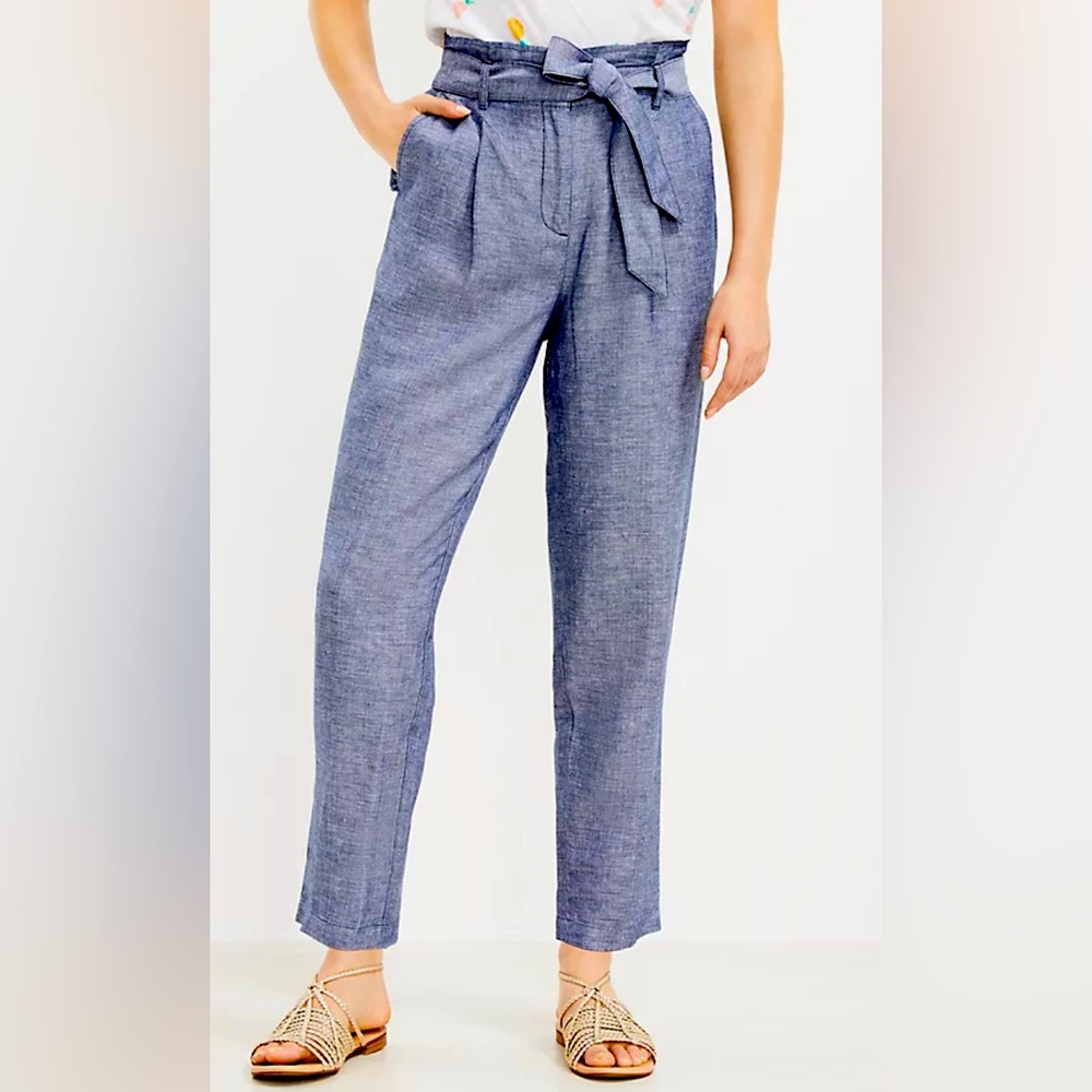 Paper pants denim color